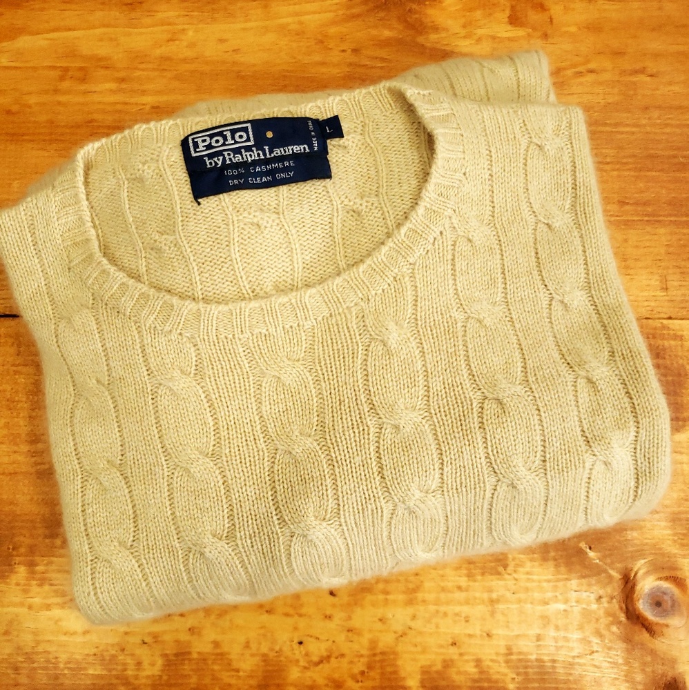 Ralph Lauren cashmere cable knit sweater